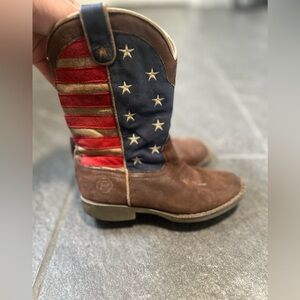 Roper Kids Boots with Brown, Red, and Blue